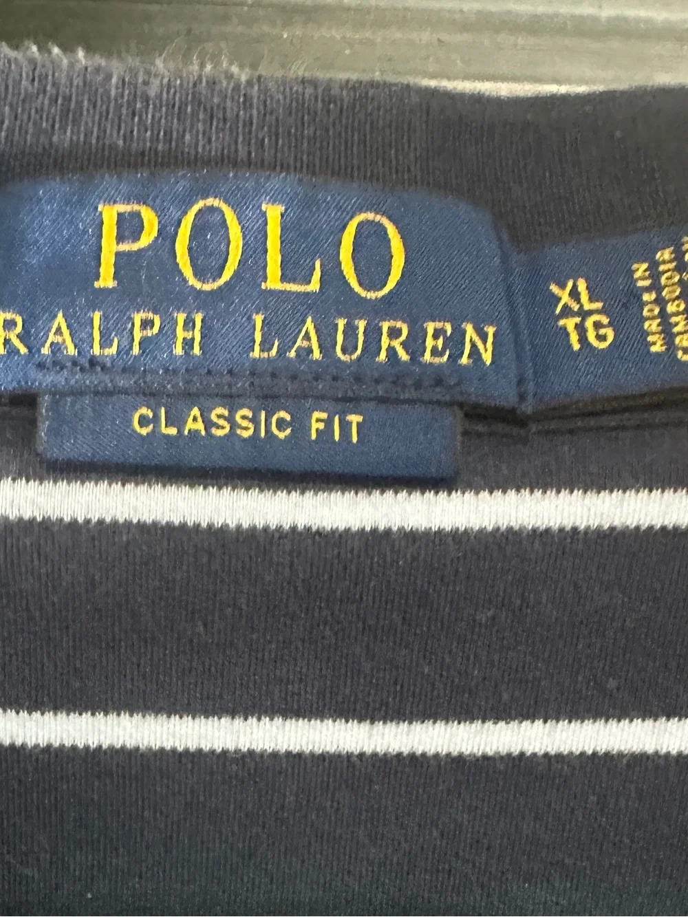 Polo by Ralph Lauren Navy and White Striped Polo